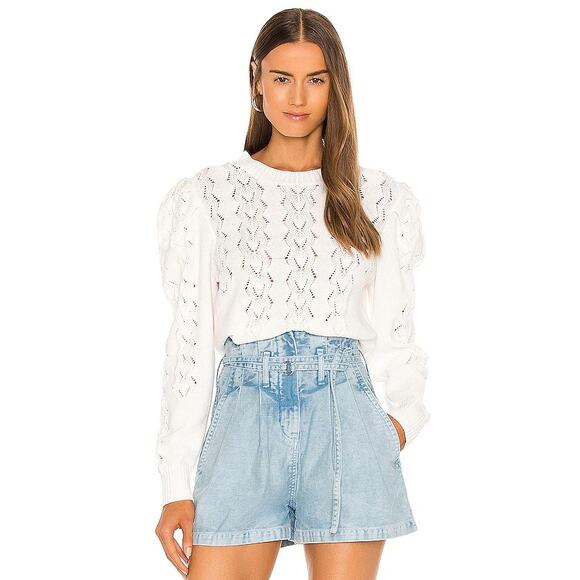 Joie Sigourney Sweater Porcelain White Womens Small - Picture 1 of 7